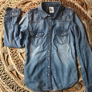 Denim button down shirt